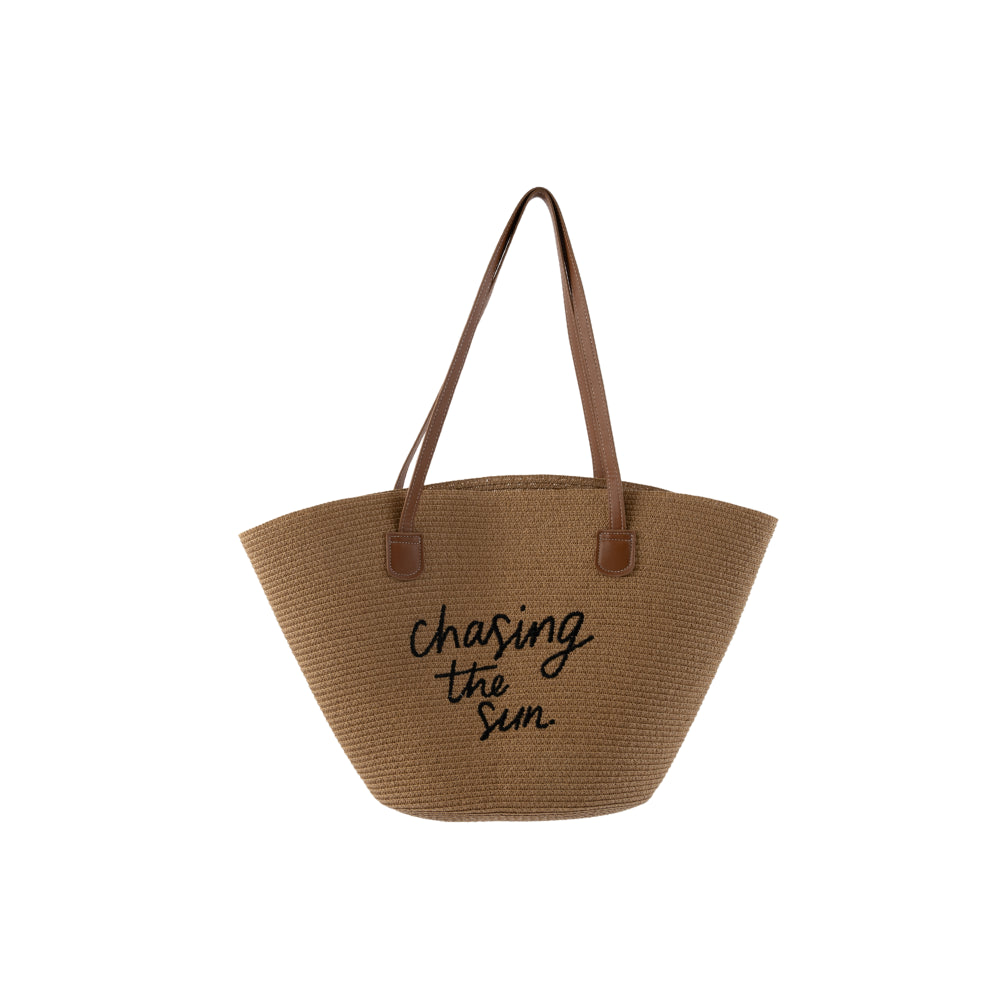 K&Co Sorrento Straw Tote Bag - CHASING THE SUN
